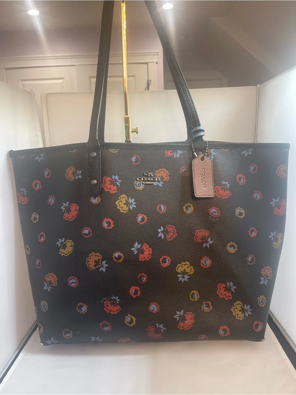 Coach Reversible City Tote with Primrose Floral Print